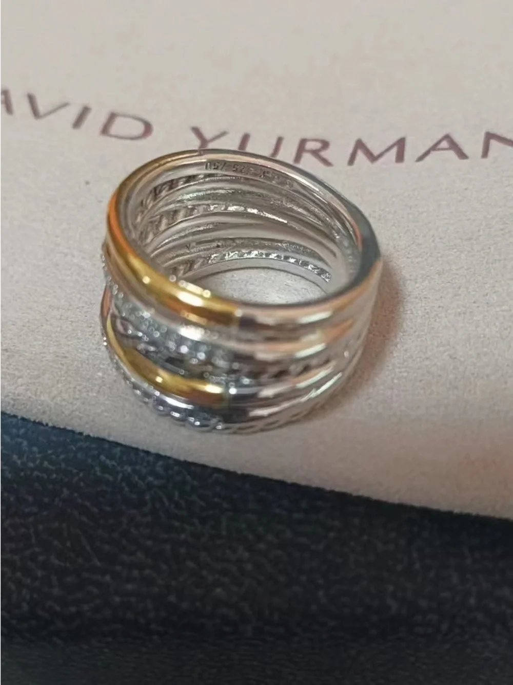 David Yurman Two-Tone Ring -Silver